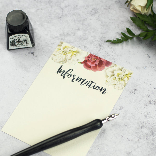 English Garden Floral DIY Wedding Stationery