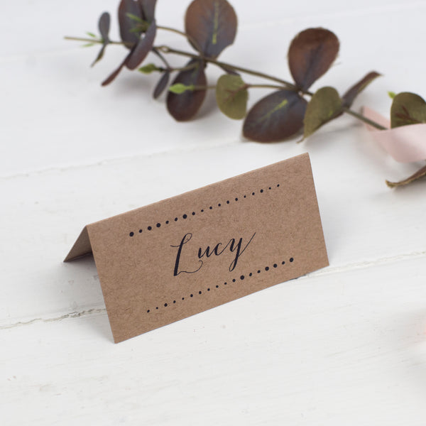 Personalised Modern Calligraphy Wedding Place Cards