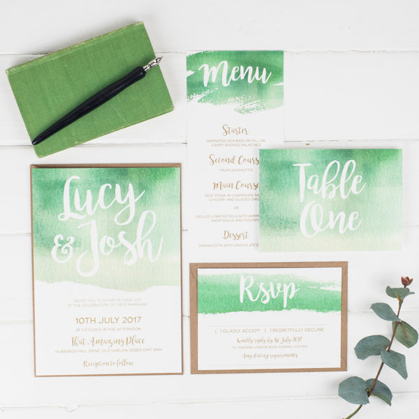 Botanical Watercolour Wedding Stationery