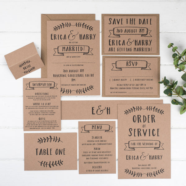 Rustic Wedding Stationery