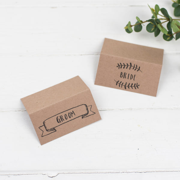 Personalised Rustic Wedding Place Cards