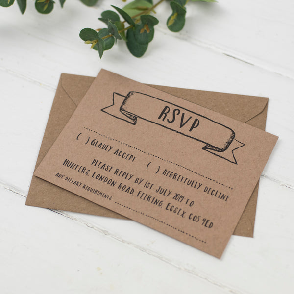 Rustic RSVP Card