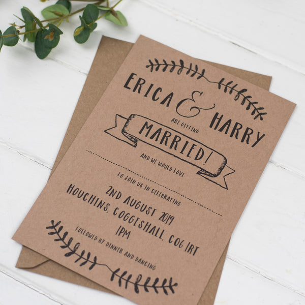 Rustic Wedding Invitation