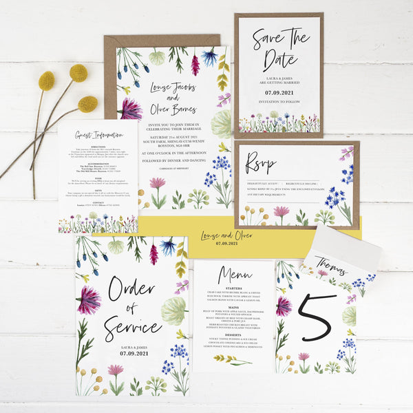 Wildflowers Wedding Stationery