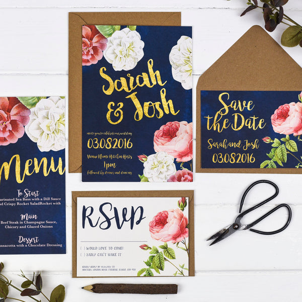 English Garden Wedding Stationery