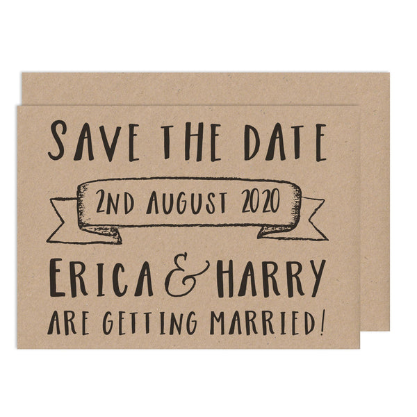 Rustic Save The Date Card