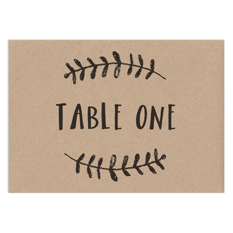 Rustic Wedding Table Numbers