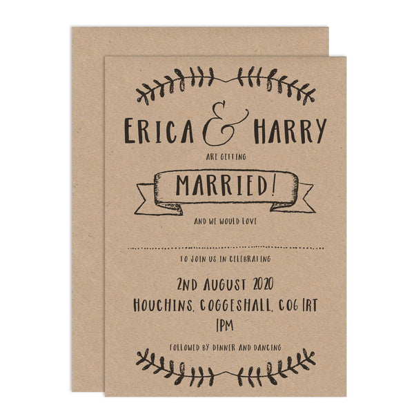 Rustic Wedding Invitation