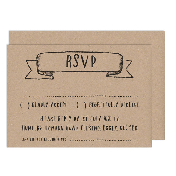 Rustic RSVP Card