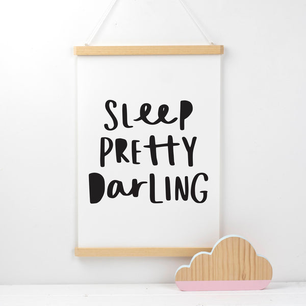 Sleep Pretty Darling Nursery Print New Baby Gift