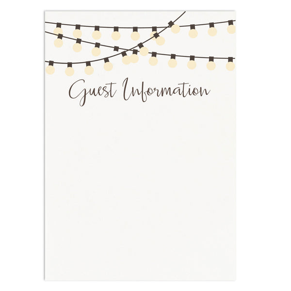 String Lights DIY Wedding Stationery