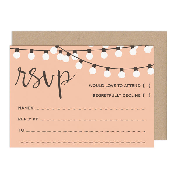String Lights DIY Wedding Stationery