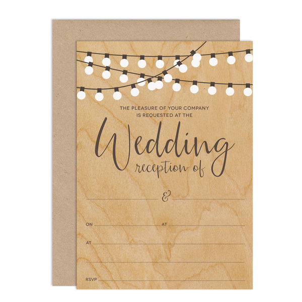 String Lights DIY Wedding Stationery