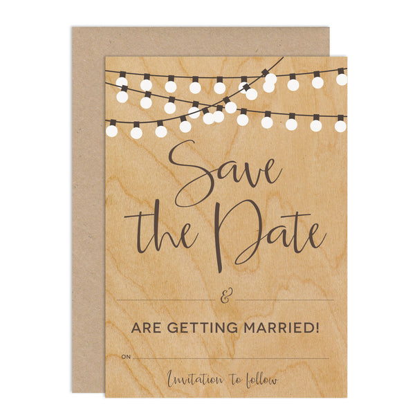 String Lights DIY Wedding Stationery