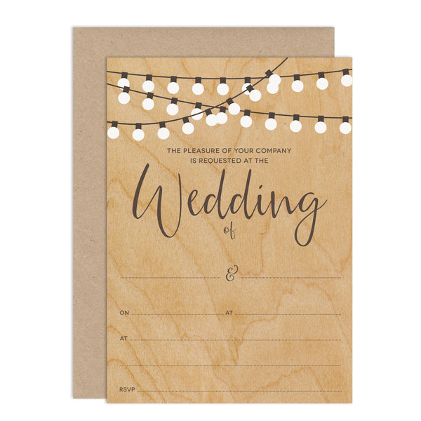 String Lights DIY Wedding Stationery