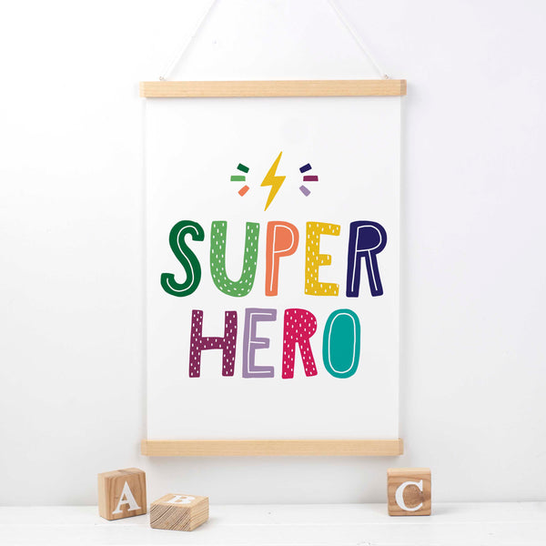 Super Hero Poster Print