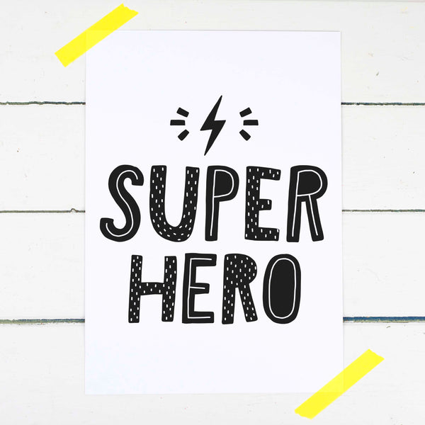 Super Hero Poster Print