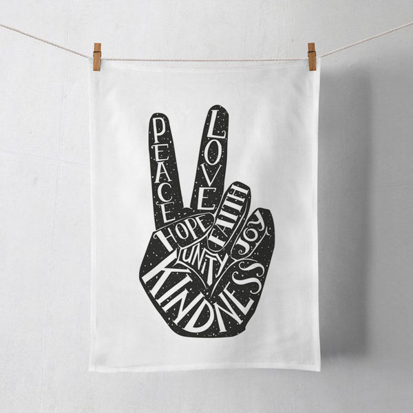 Peace Sign Tea Towel