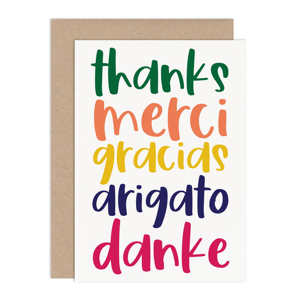Multi Language Thank You Card