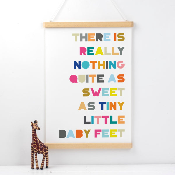 Tiny Little Baby Feet Nursery Print