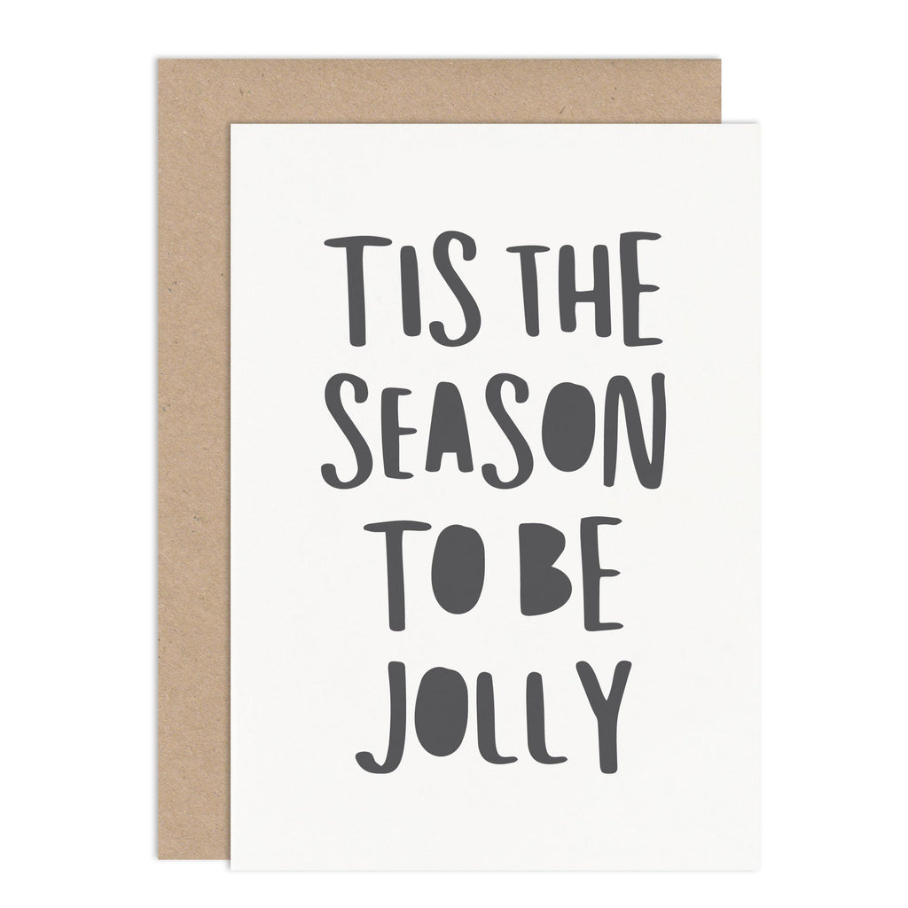 Tis The Season Typographic Christmas Card