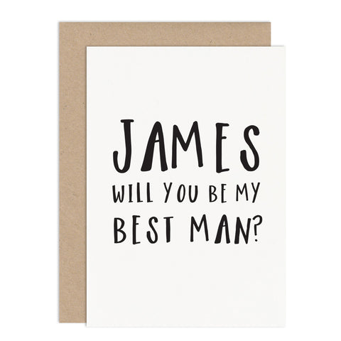 Will You Be My Best Man Card - Russet and Gray