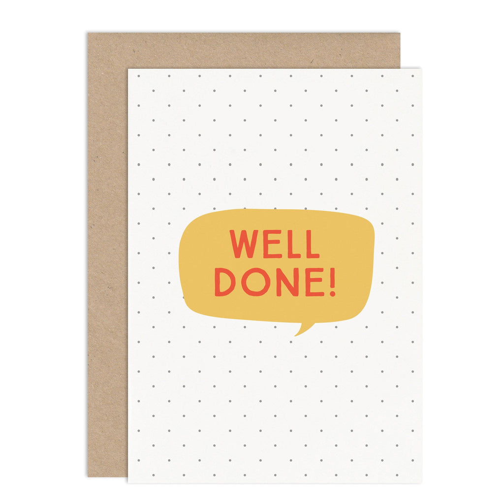 Well Done Card - Russet and Gray