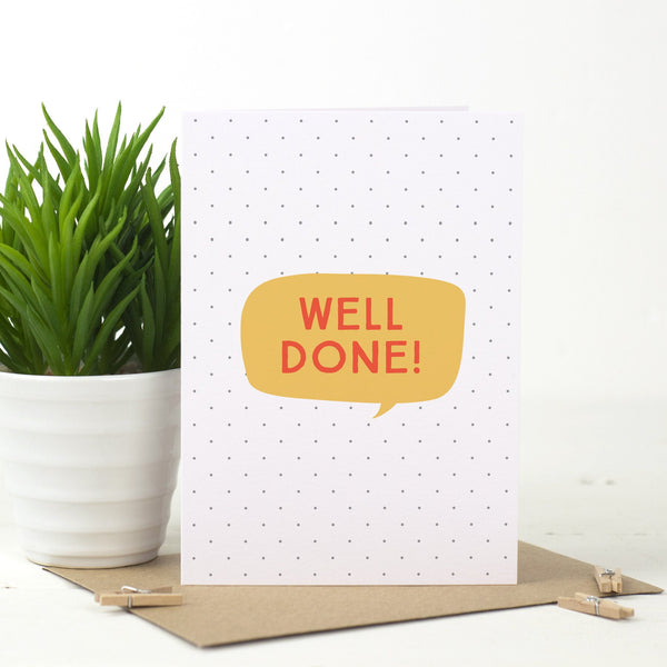 Well Done Card - Russet and Gray