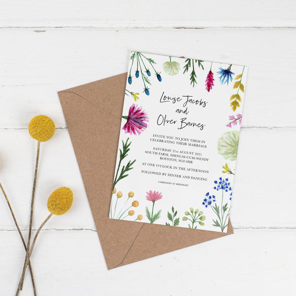 Wildflowers Wedding Invitation