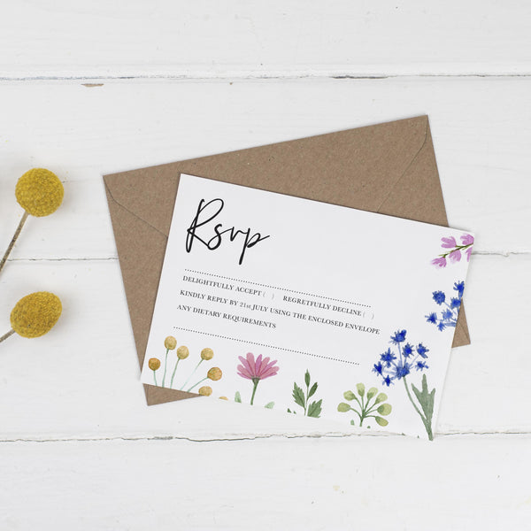 Wildflowers RSVP Card