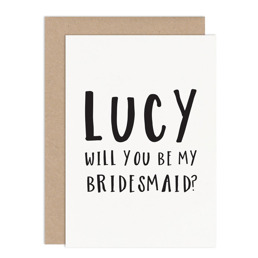 Will You Be My Bridesmaid Card - Russet and Gray