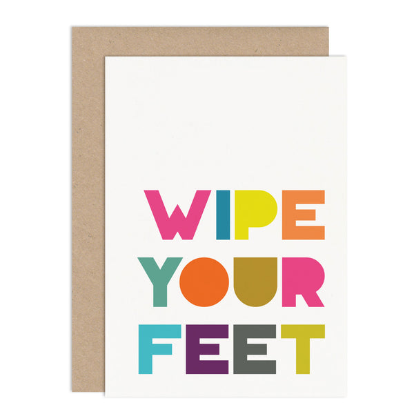 Wipe Your Feet New Home Card