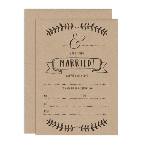 Rustic DIY Wedding Stationery