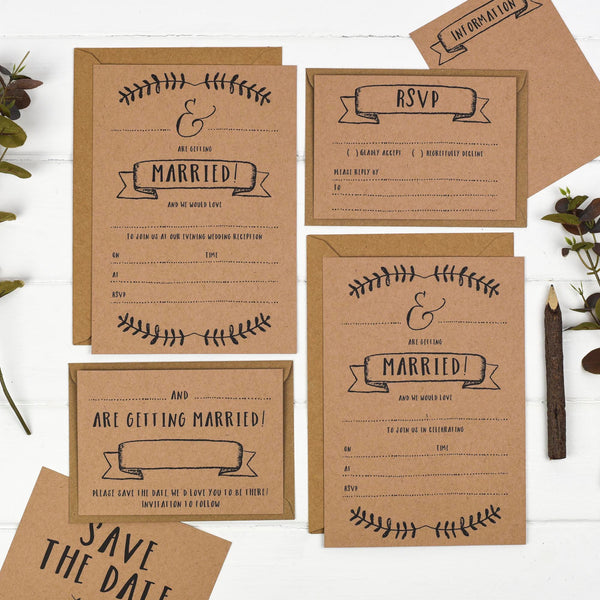 Rustic DIY Wedding Stationery