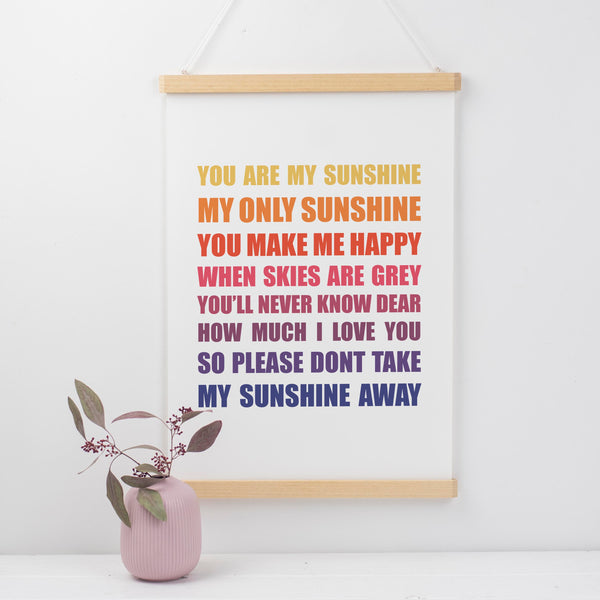 Personalised You Are My Sunshine Print